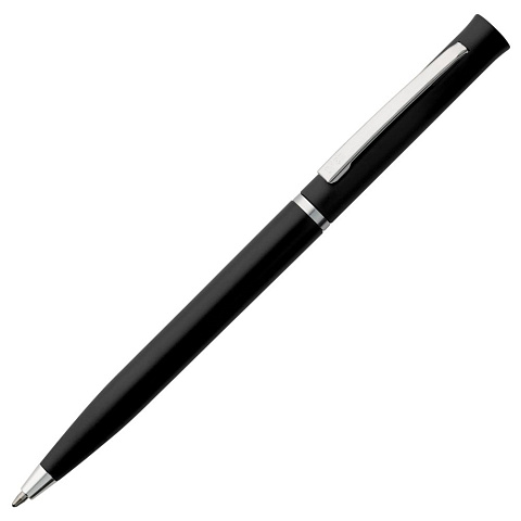 Ручка шариковая Euro Chrome, черная - рис 2.