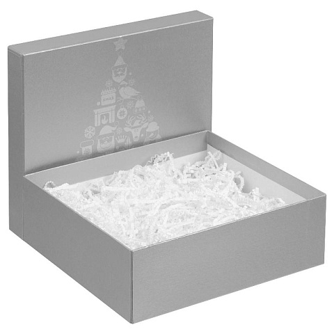 Подарочная коробка с наполнителем и шубером "Елочка" (24х20 см) - рис 3.