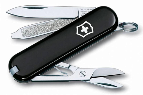 Нож-брелок Classic 58 с отверткой, черный - рис 2.