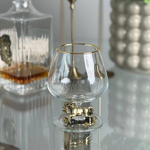 Набор бокалов для коньяка в шкатулке Лошадь - рис 3.