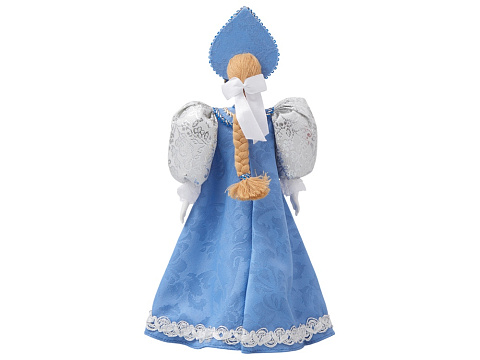 Подарочный набор: кукла фарфоровая, чай Малина с мятой, голубой - рис 4.