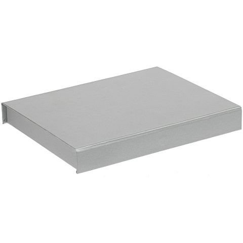 Коробка Doc под блокнот, аккумулятор и ручку, серебристая - рис 2.