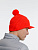 Вязаная шапка с козырьком Peaky, красная (кармин) - миниатюра - рис 8.