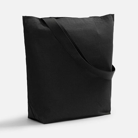 Шопер B5, черный с широкими черными ручками - рис 2.