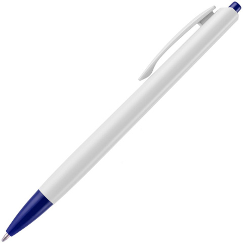 Ручка шариковая Tick, белая с синим - рис 3.
