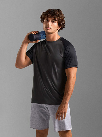 Футболка спортивная унисекс Vortex, зелено-голубая - рис 7.