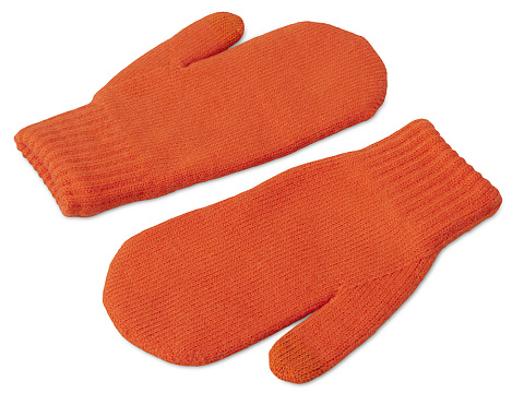 Подарочный набор с варежками, шарфом и термосом, оранжевый - рис 5.