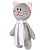 Мягкая игрушка Beastie Toys, котик с белым шарфом - миниатюра - рис 3.