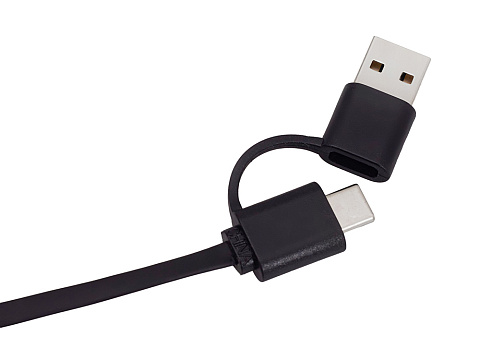 Универсальный кабель с ретрактором 3-в-1 Retrax, черный - рис 6.