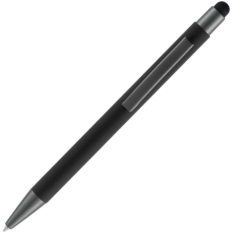 Ручка шариковая Atento Soft Touch Stylus со стилусом, черная - рис 4.