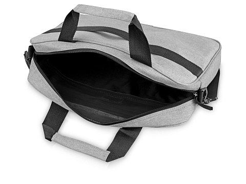 Сумка Брейв для документов и ноутбука 13,3, светло-серый/черный - рис 3.