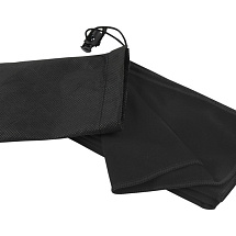 Lucas спортивное полотенце из переработанного полиэстера 30х80 см - сплошной черный