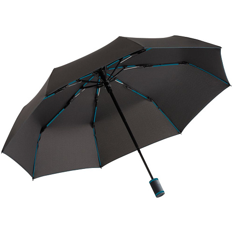 Зонт складной AOC Mini с цветными спицами, бирюзовый - рис 2.