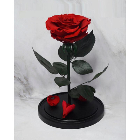 Красная роза в колбе (большая) - рис 3.