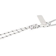 Брелок-веревочка на карабине Trinket, черно-белый