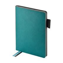 Ежедневник А5 датированный Boston 2026, морская волна с серым обрезом