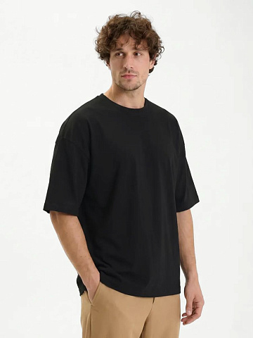 Футболка Oversize Premium 210, черная - рис 2.