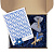 Набор для упаковки подарка Adorno, белый с синим - миниатюра - рис 3.