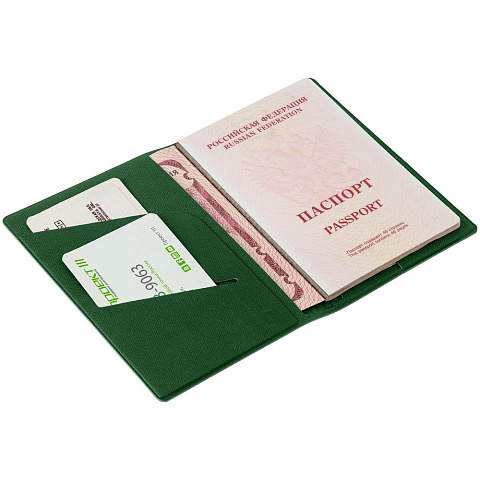 Обложка для паспорта Devon, темно-зеленый - рис 4.