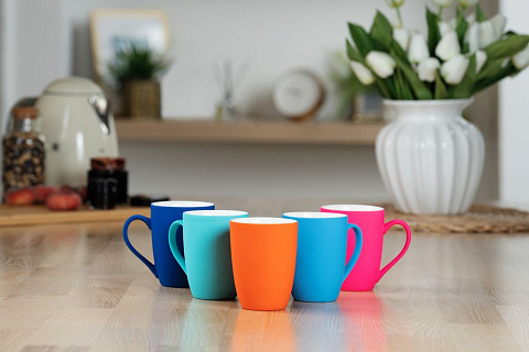 Кружка Good Morning с покрытием софт-тач, бирюзовая - рис 5.