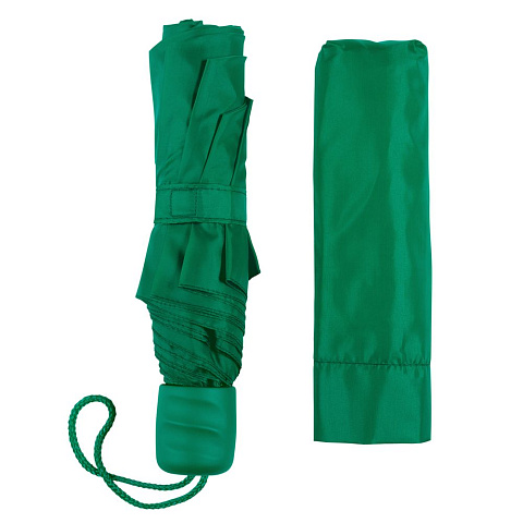 Зонт складной Basic, зеленый - рис 5.