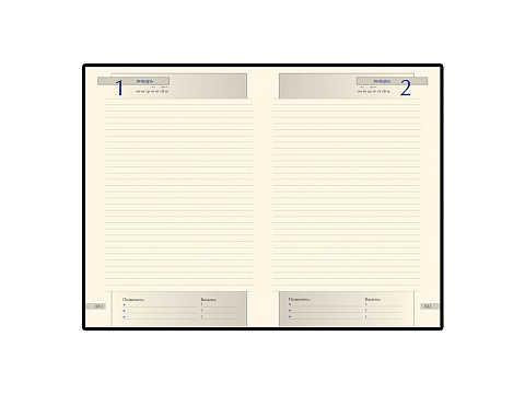 Ежедневник А5 полудатированный Imperium, коричневый (уголки и срез золото) (Р) - рис 2.