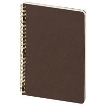 Бизнес тетрадь на гребне А5 Pragmatic, 60 листов в клетку, темно-коричневый