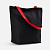 Шопер B5, черный с красными ручками - миниатюра