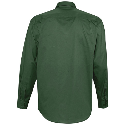 Рубашка мужская с длинным рукавом Bel Air, темно-зеленая - рис 3.