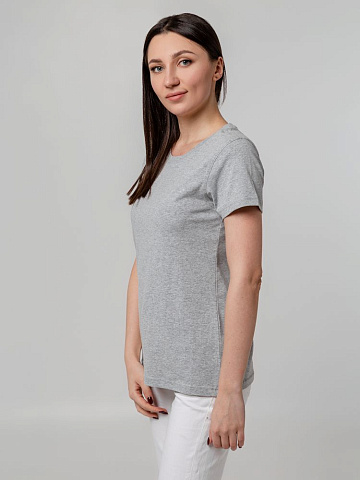 Футболка женская T-bolka Stretch Lady, серый меланж - рис 13.