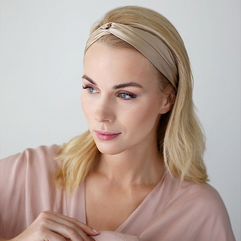 Повязка для волос Essential, бежевая - рис 4.