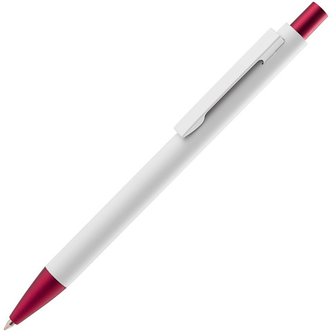 Ручка шариковая Chromatic White, белая с красным - рис 2.