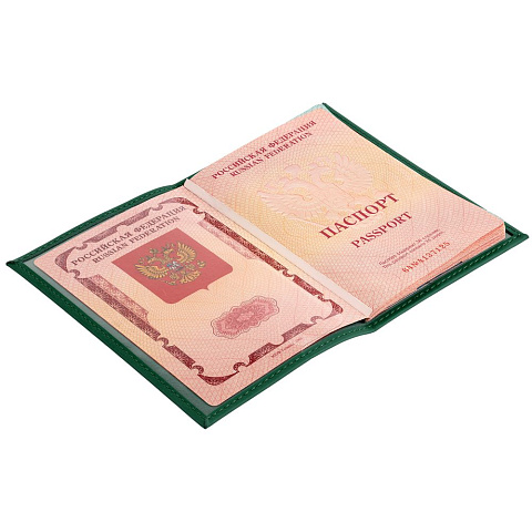 Обложка для паспорта Shall, зеленая - рис 4.