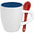 Кофейная кружка Pairy с ложкой, синяя с красной - миниатюра - рис 2.