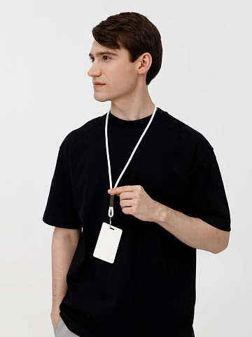 Шнурок для бейджа Tube Metal, белый - рис 8.