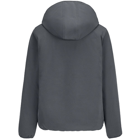 Куртка софтшелл с капюшоном женская Falcon Women, темно-серая - рис 3.