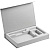 Коробка Silk с ложементом под ежедневник 10x16 см, аккумулятор и ручку, серебристая - миниатюра - рис 3.