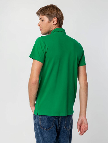 Рубашка поло мужская Spring 210, ярко-зеленая - рис 7.
