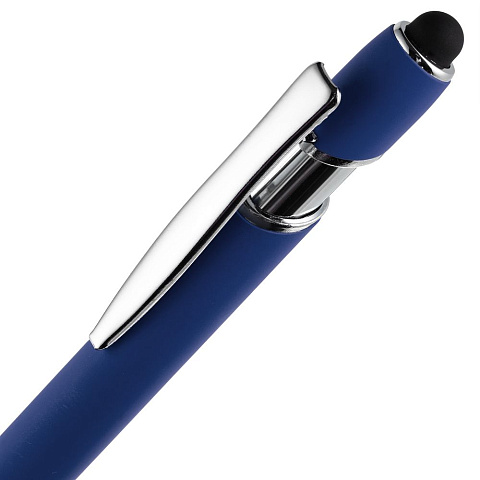 Ручка шариковая Pointer Soft Touch со стилусом, темно-синяя - рис 5.