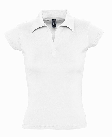 Рубашка поло женская без пуговиц Pretty 220, белая - рис 2.