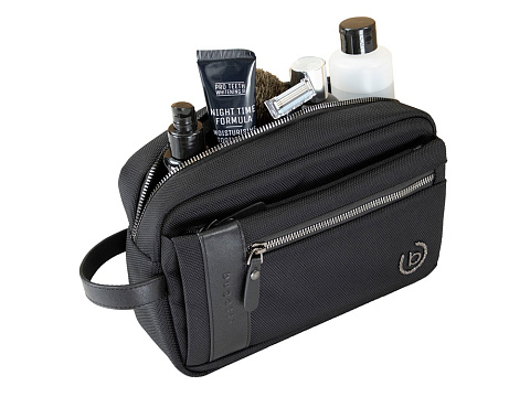 Несессер мужской BUGATTI НЕРО | NERO, чёрный, нейлон 1680D/кожа, 24х7,5х16 см - рис 4.