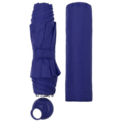 Зонт складной Floyd с кольцом, синий - рис 2.
