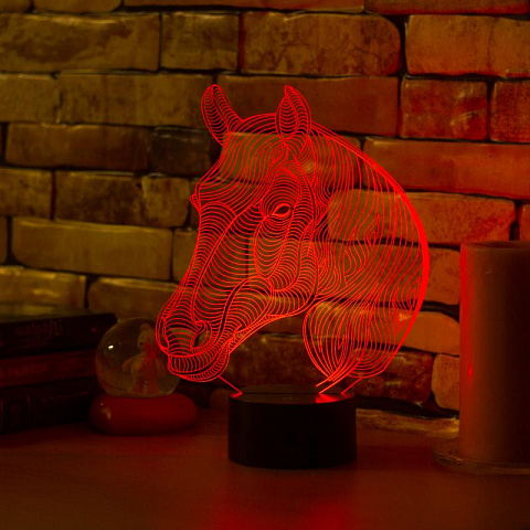 3D светильник Лошадь - рис 6.
