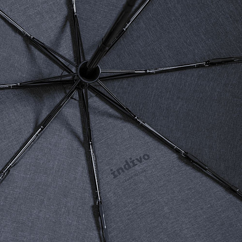 Складной зонт rainVestment, темно-синий меланж - рис 7.