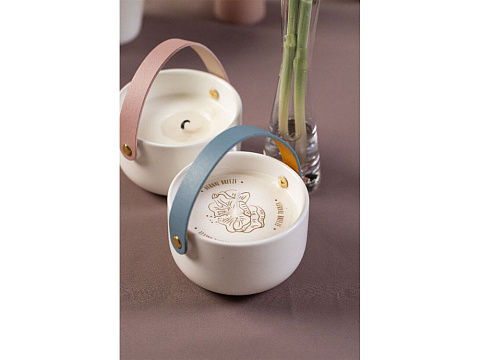 Свеча Valerie Concept с крышкой CNDL 5 PINK, белый/розовый - рис 7.