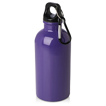 Одностенная бутылка для воды с карабином Oregon, изготовленная из нержавеющей стали, сертифицированной по стандарту RCS, объемом 400 мл - Пурпурный