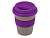 Стакан с силиконовой крышкой Cafe, фиолетовый - миниатюра