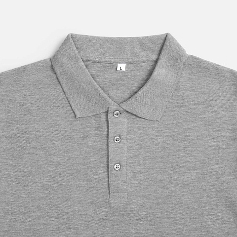 Рубашка поло унисекс Tervise, серый меланж - рис 4.