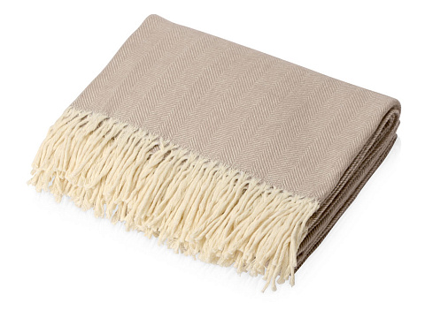 Подарочный набор с пледом, френчпрессом, чаем и вареньем, бежевый - рис 3.