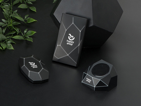 Док-станция Geo Dock с быстрой беспроводной зарядкой, серебристый с синей подсветкой. XOOPAR - рис 18.